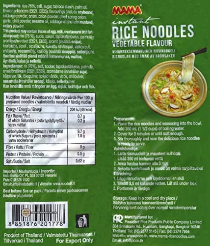 MAMA Vegetarian Gluten Free Combo Pack Of 10 - Rice Vermicelli Noodles And Rice Vermicelli Clear Soup - 550 Gram — image 2