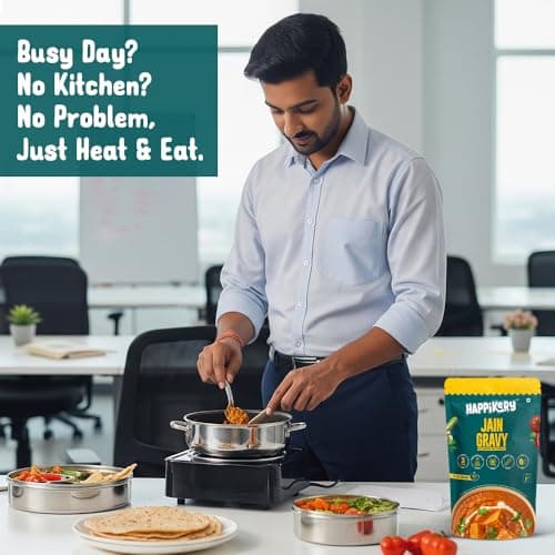 Happikery Gravy Mix -100g | No Preservatives | Upto 3-4 Servings | Quick & Easy Curry Mix | Ready To Eat in 3 Minutes | Jain Base Gravy | Pack of 2 — image 6