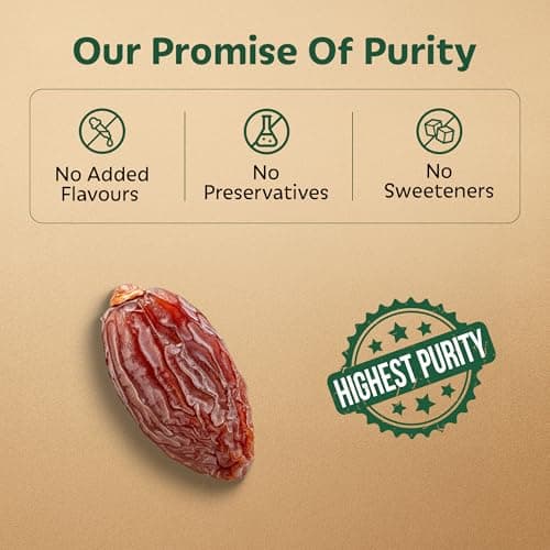 Soully Arabian Dates 400g | Premium Arabian Khajoor | High in Fibre Arabian Dates | No Added Sweeteners or Preservatives | Healthy Snacks khajur | Healthy Dates for Snacking & Recipes | Dry Fruits — image 7