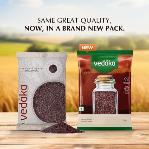 Amazon Brand - Vedaka Mustard (Rai) Whole, Big 200 g — image 2