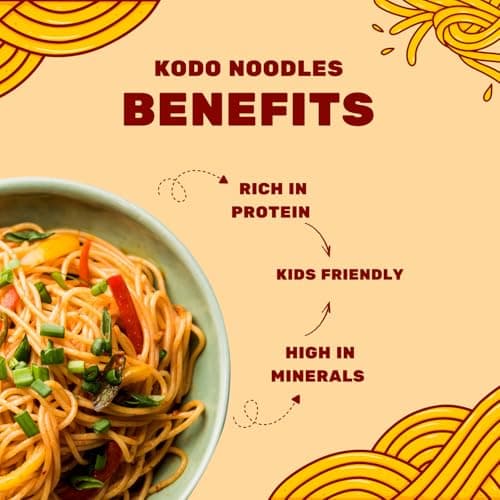 Millet Mania Kodo Millet Noodles | Nutrient-Packed, Gluten-Friendly & High-Fiber Instant Noodles with Traditional Taste | Healthy, Quick-Cooking Snack for Kids, Adults & Seniors | 210g (Pack of 1) — image 3