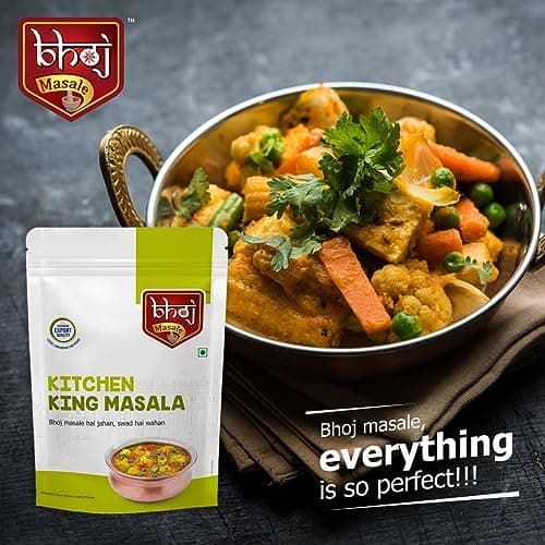 Bhoj Masale Kitchen King Masala 200GM | Exotic Indian Masala Spices | Essential for Any Kitchen Dish | Natural Spices Mix. No colour, no preservatives, No Onion & No garlic (Jain Friendly) — image 6
