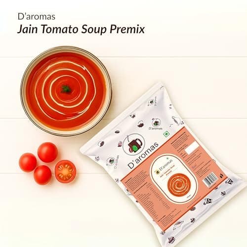 D'aromas Instant Jain Tomato Soup 10Kg, Instant Premix Powder With No Onion & No Garlic, Mix Powder, Veg Soup, No Artificial Flavour & Colour (Each 500gm) (Pack Of 20) — image 6