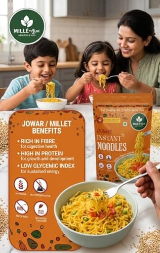 MILLE - तुUM Jowar Millet Instant Noodles| Healthy & Tasty | Nutritious, Quick Meal for Busy Days | 180g Pack — image 3