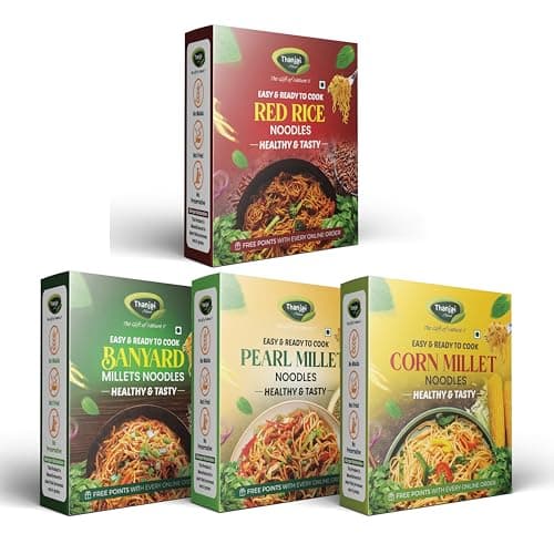 Thanjai Natural Millet Noodles 180 Grams X 4 Varities (720 Grams) of Homemade Natural Banyard | Wheat | Little and Multi Millets Noodles(No Preservatives, No Maida, No Artificial Extract) — image 7