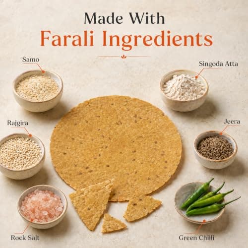 Superfills Farali Khakhra 200g Pack of 2 - Vrat Upvas Fasting Khakra Snack — image 3