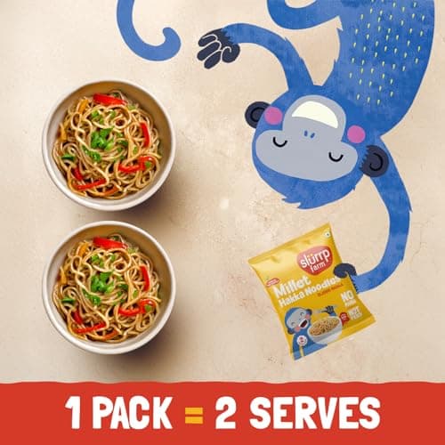 Slurrp Farm No Maida Millet Hakka Noodles | Classic Masala | Perfect for Tiffins | Mealtime Favourite | Serves 2 (96 gms) — image 4