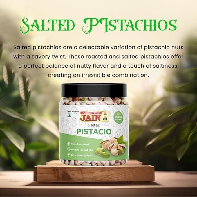 Aadeshwar Jain Cashews, Almonds, Pistachios & Anjeer Healthy Snacks | High Protein & Fiber | Fresh & Natural Combo Pack - 200Gm Each (Total 800gm) — image 5