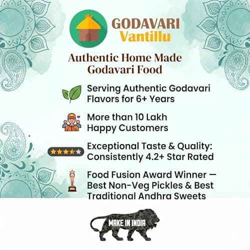 Godavari Vantillu Mango Avakaya Without Garlic (Andhra Mango Pickle) - Mustard Oil, Raw Mango, No Preservatives, Handcrafted (Authentic Telugu No Onion Jain Sattvic Achar) — image 8