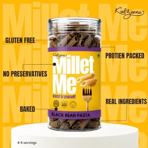 Millet Me by Kuizeens Black Bean Pasta - 230g, Pack of 2 | Gluten-Free & High-Protein | Rich in Nutrients | Easy-to-Make | No MSG | Preservative Free | Jain | No Onion & Garlic — image 5