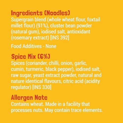 Slurrp Farm No Maida Millet Noodles | Not Fried, No MSG | Classic Masala Millet Noodles Pack of 3-192g Each — image 3