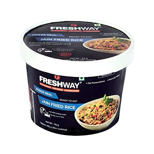 Freshway Ready to Eat Jain Combo Pack Fried Rice, Tawa Masala, Veg Makhanwala & Pav Bhaji | 100% Vegetarian | No Onion No Garlic | Instant Heat and Eat Indian Meal | Healthy, Convenient & Travel Friendly — image 2