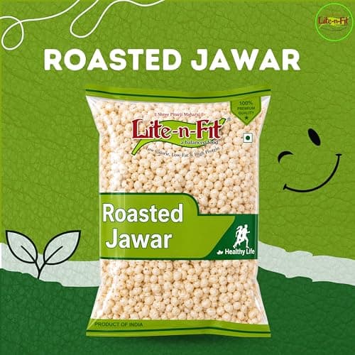 Lite-n-Fit Roasted Jowar - 130g Each, Pack of 4 | Crunchy & Healthy Sorghum Snack | Roasted Namkeen | Light & Crispy Evening Snack | Jowar Murmura — image 4