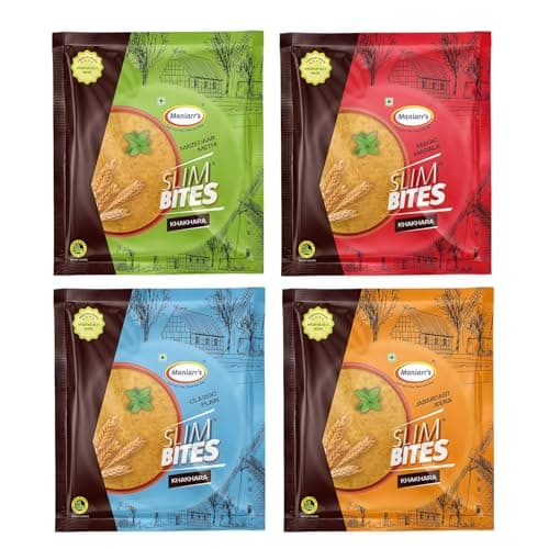 Maniarr's Khakhra | Slim Bite Khakhra | No Garlic, No Onion | 4 Flavors (Pack of 13), 780 Grams Wheat Khakhara, Healthy & Crispy, Low Carb Snack — image 5