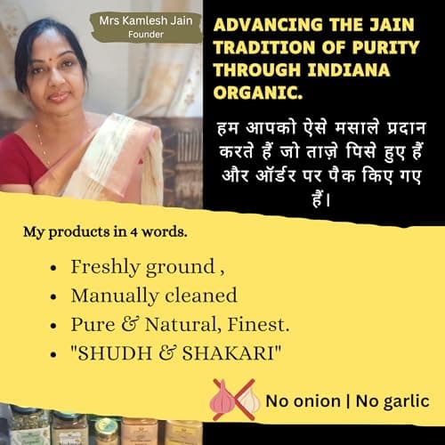 Indiana Organic Punjabi Chole Masala | Authentic North Indian Spice Blend | No Preservatives, No Additives, Gluten Free | Freshly Ground Whole Spices | Homemade Taste | 150g Glass Jar | No onion & garlic added — image 6