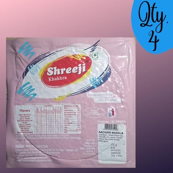 Jain's Favourite Aachari Masala Khakhra Combo (4 * 200 g) — image 5