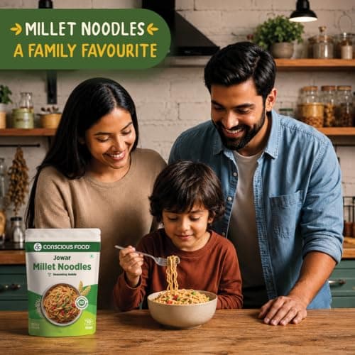 Conscious Food Millet Noodles | 162g | Pack of 3 | No Preservatives | No Maida | No Msg | No Artificial Colors or Flavors, No Trans Fat & Cholesterol — image 4