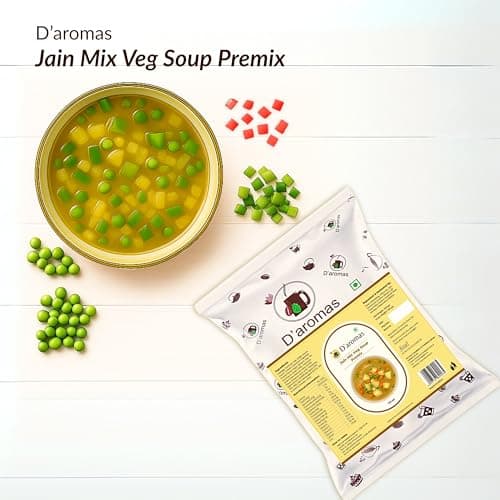 D'aromas Instant Mix Veg Soup 10Kg, Instant Premix Powder With No Onion & No Garlic, Instant Mix Powder, Veg Soup, No Artificial Flavour & Colour (Each 500gm) (Pack Of 20) — image 3