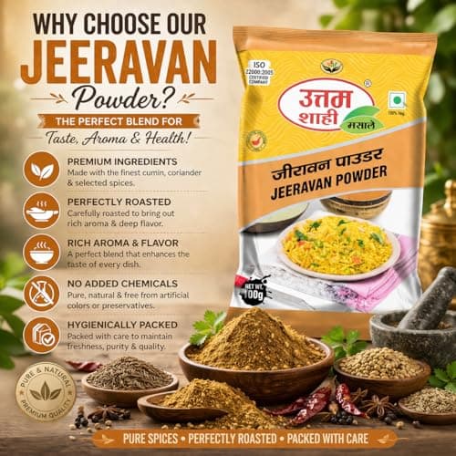 UTTAM SHAHI Indori Jeeravan Masala | Street-Style Poha & Chaat Masala | Authentic Indore Jiravan Powder | Sprinkle on Fruits, Raita & Snacks | No Added Preservatives, Homemade Taste (100 g (Pack of 1)) — image 5