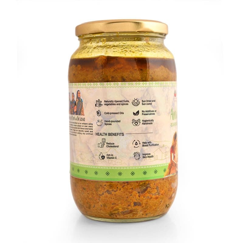 Katori Amla Pickle 450g | Traditional Homemade Amla Achar | Sun Cured Indian Gooseberry Pickle in Mustard Oil | No Preservatives | No Onion and Garlic — image 3