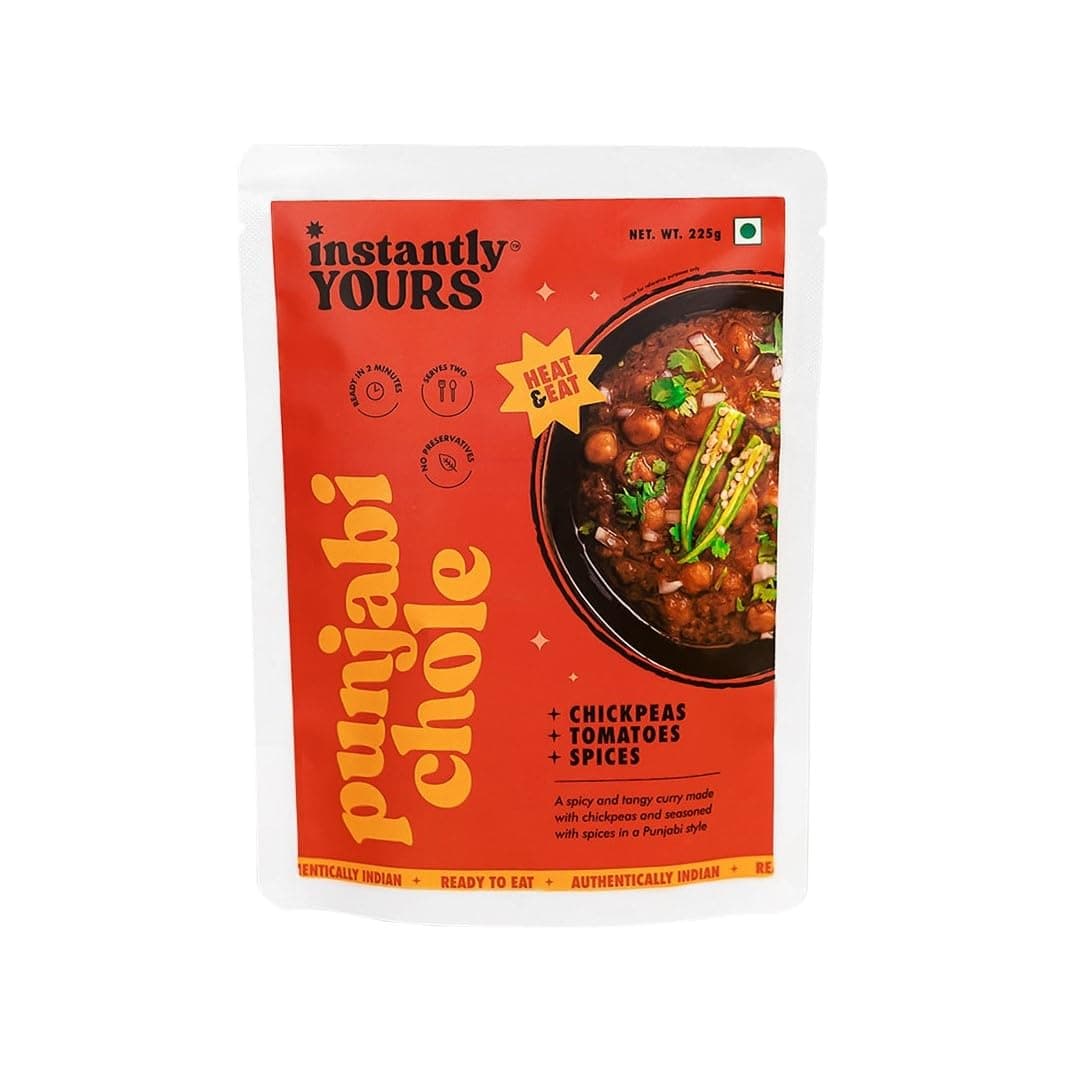 Instantly Yours Ready To Eat Punjabi Chole 225 gm | Ready to Eat Indian Dish | No Preservatives | Instant Ready Meal