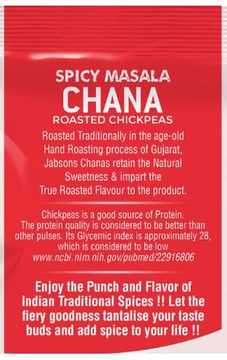 Jabsons Roasted Chana Spicy Masala, 150g | Protein-Rich Healthy Namkeen | No Onion No Garlic | Gluten-Free Roasted Chickpeas | Ready to Eat Masala Chana Snack — image 3