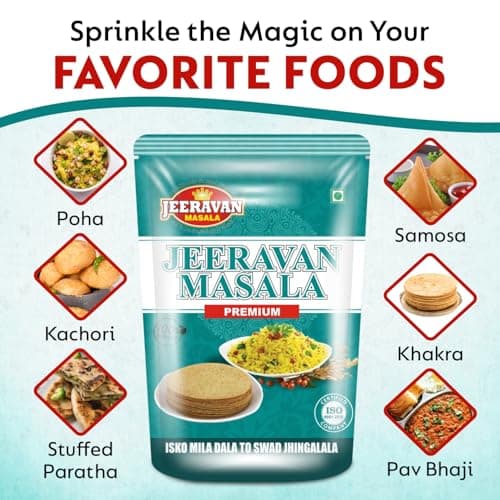 Standard JEERAVAN Masala | जीरावन मसाला | Poha, Raita, Fruit Chaat Masala | No Artificial Preservatives, Colors & Flavors | Mix of 32 Blended Healthy Spices | Natural Hing Jeeravan | 1 kg — image 6