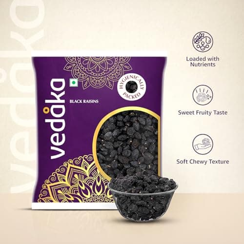 Amazon Brand - Vedaka Premium Afghani Seedless Black Raisins 100g | Kali Kishmish | Delecious & Healthy Snack — image 4
