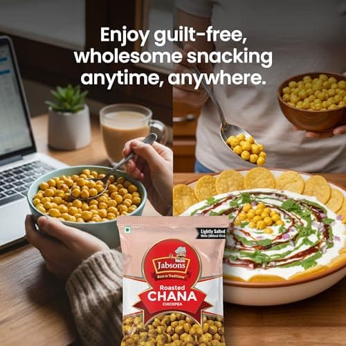 Jabsons Roasted Chana Mahabaleshwar White, 200gm | 100% Roasted | No Onion No Garlic | Desi Chana Namkeen Snacks Gluten-Free | Crunchy Protein Snacks Bhuna Chana Ready to Eat — image 7