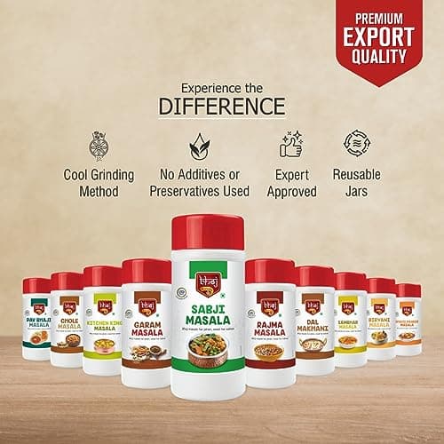 Bhoj Masale Pav bhaji, Chole, Kitchen King, Garam Masala, Sabji, Rajma, Dal Makhani, Sambhar, Biryani And Shahi Paneer Masala Powder Combo Pack Net 450GM Each | Blended Range Masale For Kitchen. No Onion and No Garlic (Jain Friendly) - Net Total 4.5 kg ( 4500 grams - 450g x 10 ) — image 3