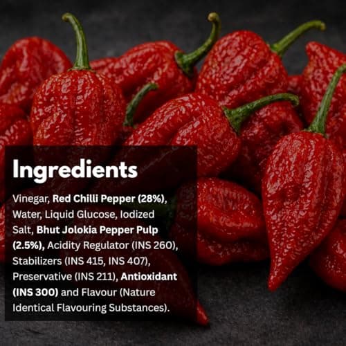 Dabur Capsico Red Pepper Sauce - 60g (Chilli Sauce) | Red Hot Sauce | For Pizza, Pasta, Sandwich & Mocktails | Made With Fresh Bhut Jolokia Pepper : Spiciest Chilli | Pure & Authentic Chilli Sauce | NO Artificial Flavours — image 6