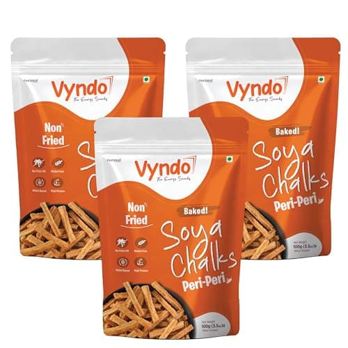 Vyndo No Garlic, No Onion Soya Chalks (Soya Sticks) Combo – 4 x 100g (Masala Pack 2 + Green Chutney Pack 2) | Millet-Based, Gluten-Free Healthy Energy Snacks for Kids & Adults. — image 7