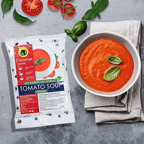 D'aromas Instant Jain Tomato Soup 5Kg, Instant Premix Powder With No Onion & No Garlic, Instant Mix Powder, Veg Soup, No Artificial Flavour & Colour 500gm (Pack Of 10) — image 2