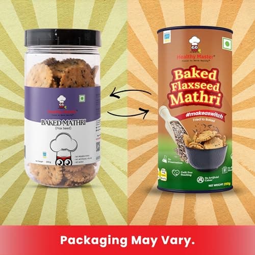 Healthy Master Baked Wheat Mathri (Flax Seed) 250g | No Maida | No Palm Oil | Crispy Crunchy Healthy Snack | 100% Wheat | Namkeen Mathi (Pack of 1) — image 6