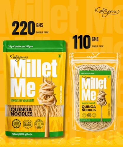 Millet Me by Kuizeens Gluten-Free Quinoa Noodles - 220g | Protein Rich & Fiber-Rich | Easy-to-Make | Rich in Nutrients | No MSG | No Preservatives| Jain | No Onion & Garlic — image 3