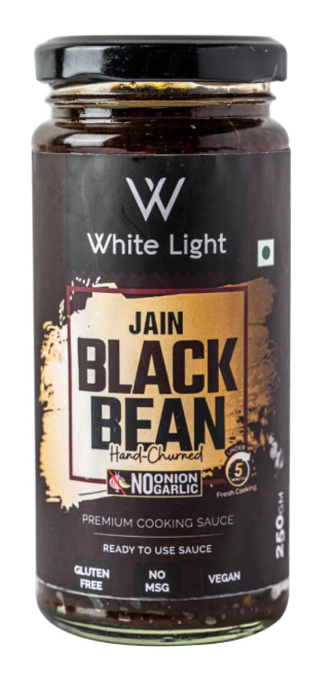 White Light Food Jain Black Bean Sauce l Vegan and Natural Ingredients l Ready to Eat Healthy Food (Pack of 1, 250g)