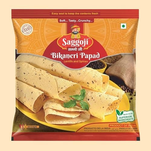 Saggo ji Moong dal Jain Papad 9"inch Handmade (400 g)