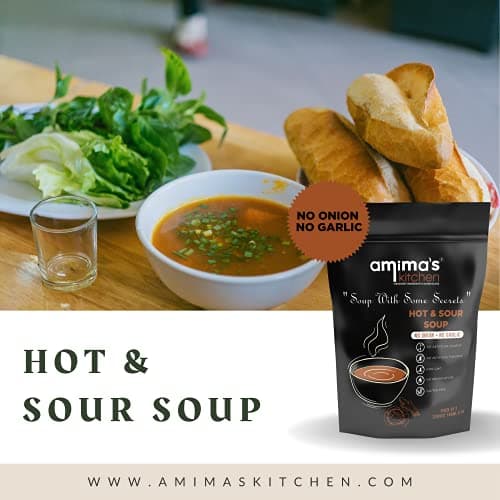 Amima's Kitchen Combo Of Hot & Sour + Mixed Veg. Jain Soup (No Onion No Garlic) - 100 Grams (Pack of 2) | Instant Soup Mix Powder | Ready To Cook | No Artificial Flavour & Colour | Gluten Free | Non GMO | Healthy Soup — image 3