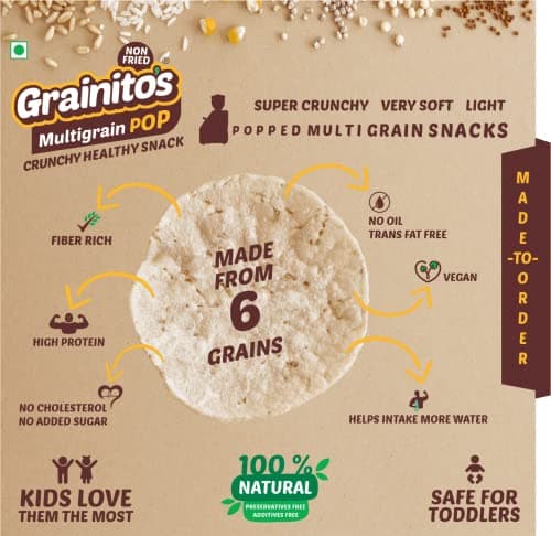 Grainitos Healthy Multigrain Papad, Not Baked Not Fried - its POPPED (Jain Combo) Salted 1, Chilli Methi 1, Jeera Ajwain 1, Chilli Flakes 1 — image 2