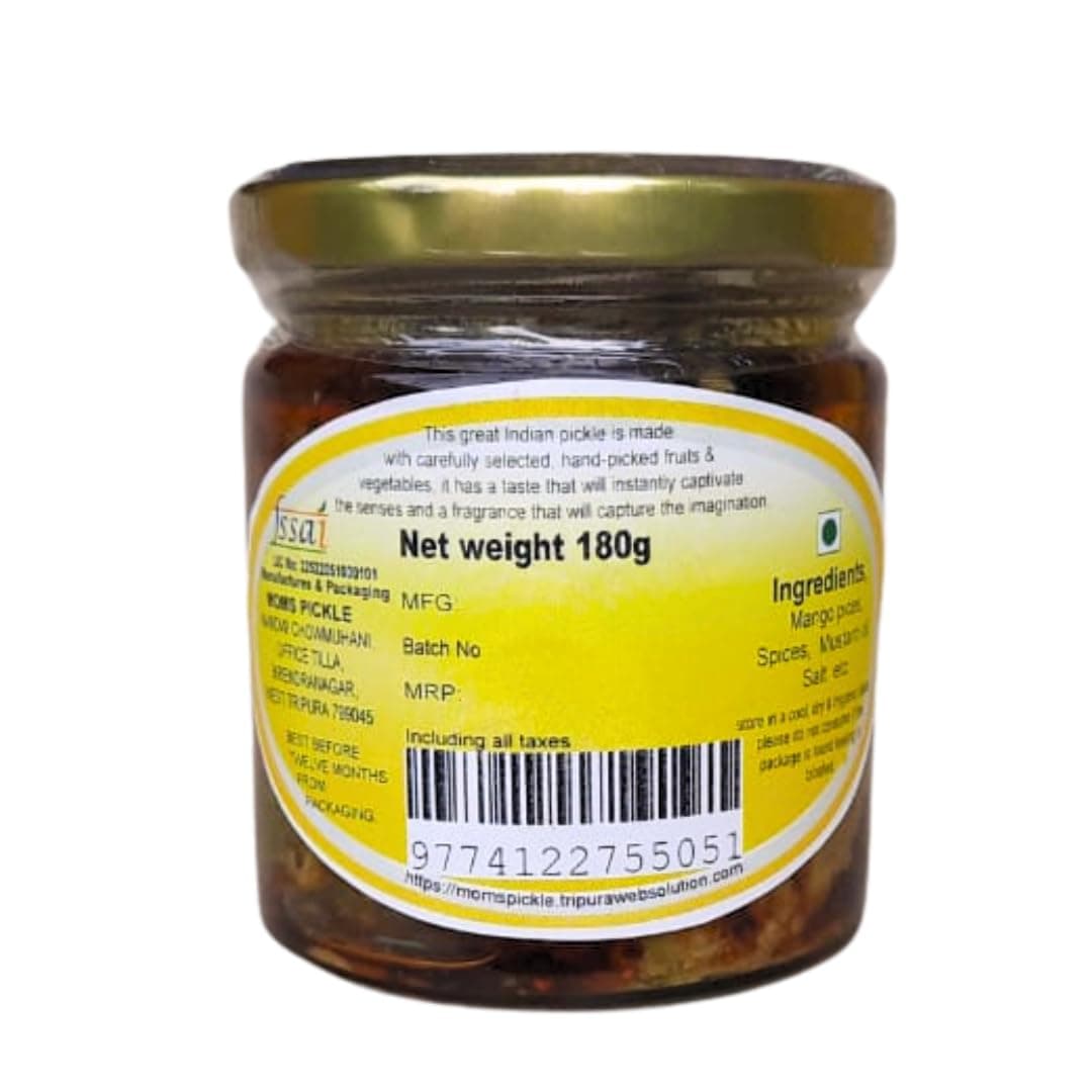 MOMS PICKLE Homemade Mango Pickle | Aam ka Achar | No onion & garlic is used in this product 180gm — image 2