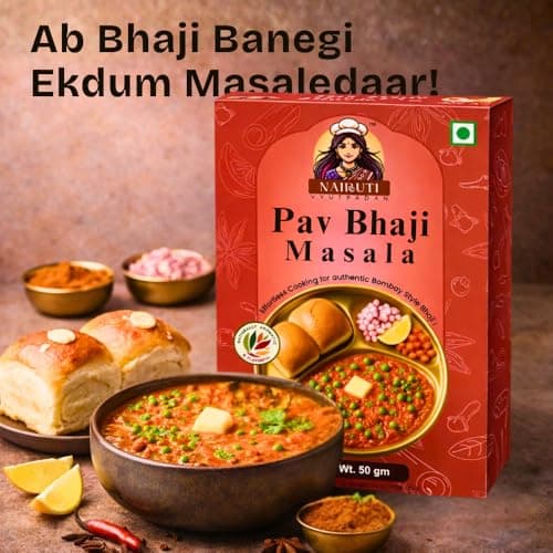 Nairuti Vyutpadan PavBhaji Masala (Jain Friendly) 50g | No Onion No Garlic | Mumbai Street Style Pav Bhaji Spice Mix | Rich Aroma | No Preservatives | Premium Blend — image 4