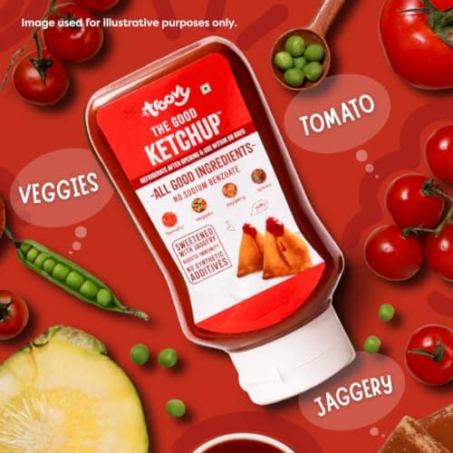 Troovy Tomato Sauce | 100% Chemical Free | No Preservatives | No Processed Sugar (uses Jaggery) | No MSG | No Sodium Benzoate | All Natural Ingredients | Contains Minerals Like Iron | Tastes like Regular Tomato Ketchup (PO1) — image 5