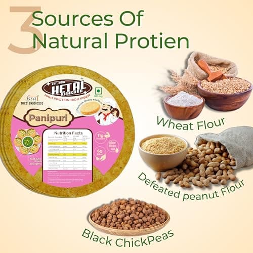 Panupuri Khakhra | JAIN | Crispy | Ready To Eat | High Protein High Fiber| No Palm Oil | 200g Vacuum Pack Of 2 — image 5