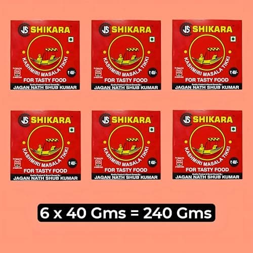JS Shikara Special Kashmiri Masala Tikki – Traditional Indian Spice Mix, Premium Authentic Flavor, Pack of 6 x 40g (Total 240g) — image 8
