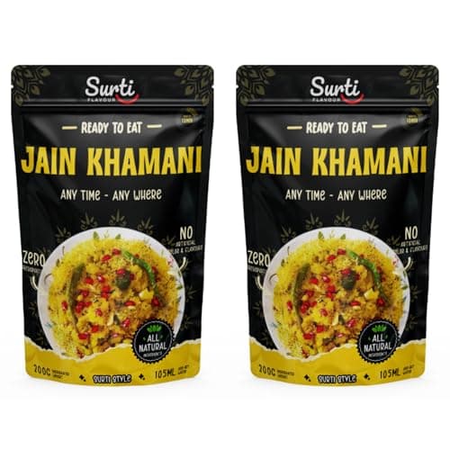 Surtiflavour Jain Khamani Ready To Eat Snack 200g Authentic Surti Style Instant Anytime Gujarati Snack No Artificial Colors Flavours (Pack of 2)