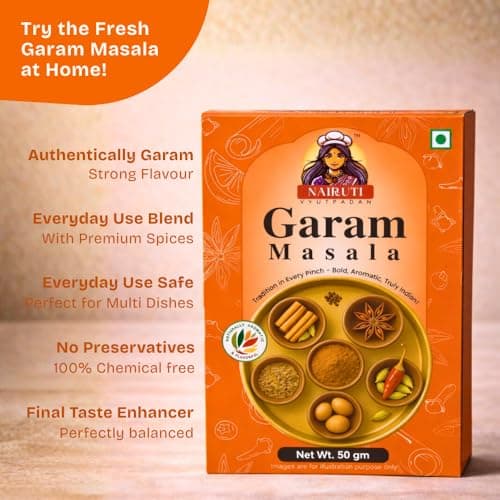 Nairuti Vyutpadan Garam Masala (Jain Friendly) 50g | No Onion No Garlic | Premium Whole Spice Blend | Rich Aroma Indian Curry Masala | No Preservatives, No Artificial Colour — image 2