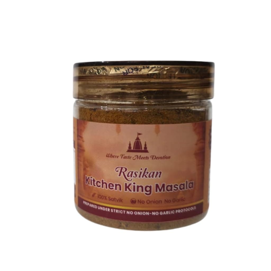 Rasikan Jain Satvik Masala Combo – Kitchen King, Chole, Garam Masala,Paneer Tikka(320g) | No Onion No Garlic | Freshly Ground Small Batch Spices | No Added Colour or Preservatives | Perfect for Bhog, Satvik & Everyday Cooking — image 3