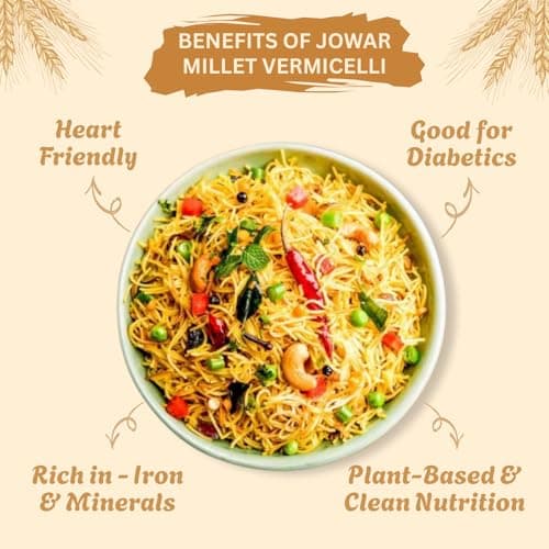 Millet Mania Jowar Millet Vermicelli | Healthy Snacks for Kids & Adults | Guilt-Free Pasta & Noodles Alternative | No Maida, No Preservatives | High-Fiber & Wholesome Meal | 210g (Pack of 1) — image 3