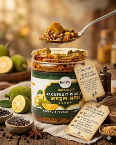 Baya India Mango & Jackfruit Pickle Combo | Homemade Aam aur Kathal ka Achar | Tangy & Flavorful Pickle | Made with Mustard Oil | No Added Preservatives | No Garlic No Onion | 350g each — image 8