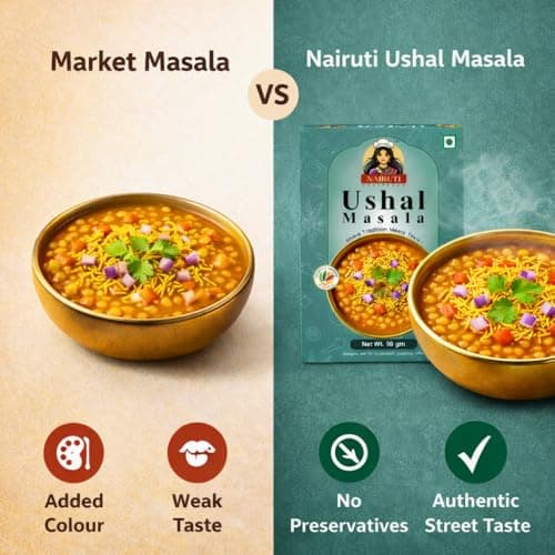 Nairuti Vyutpadan Sev Usal Masala 50g | Jain Friendly (No Onion No Garlic) | Authentic Vadodara Style Usal Masala Powder — image 3